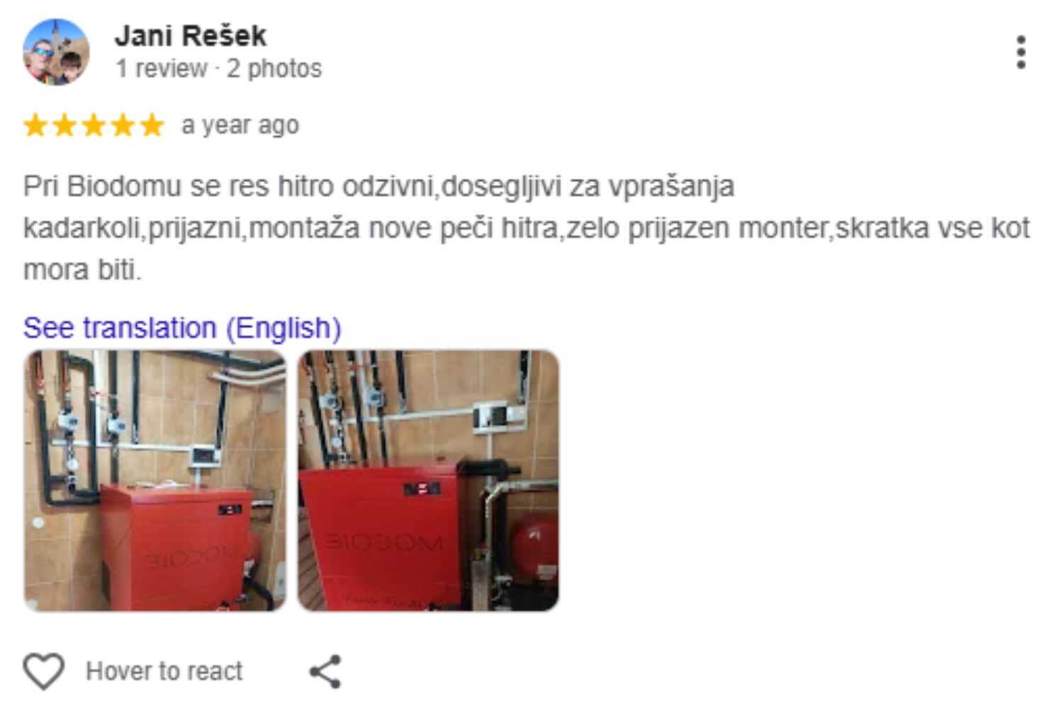 Google mnenje Biodom 3