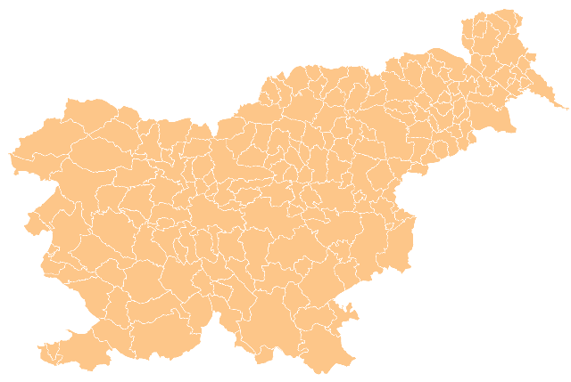 Zemljevid Slovenije z označenimi regijami Dolenjska